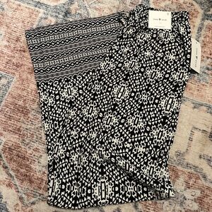 Love Stitch Black and White Patterned Pants